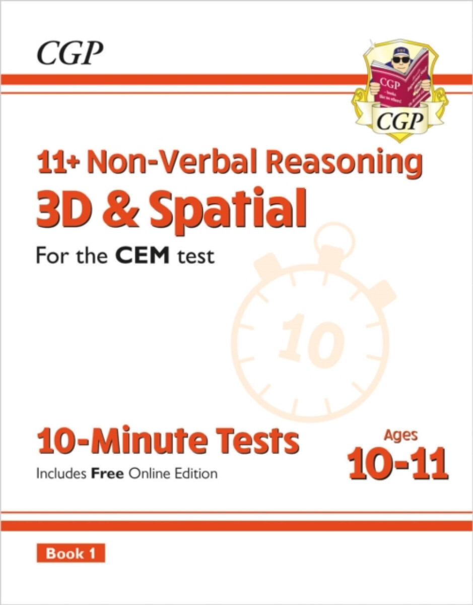 Kniha 11+ CEM 10-Minute Tests: Non-Verbal Reasoning 3D a Spatial - Ages 10-11 Book 1 (with Online Ed)