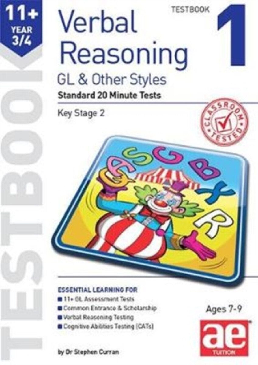 Kniha 11+ Verbal Reasoning Year 3/4 GL a Other Styles Testbook 1