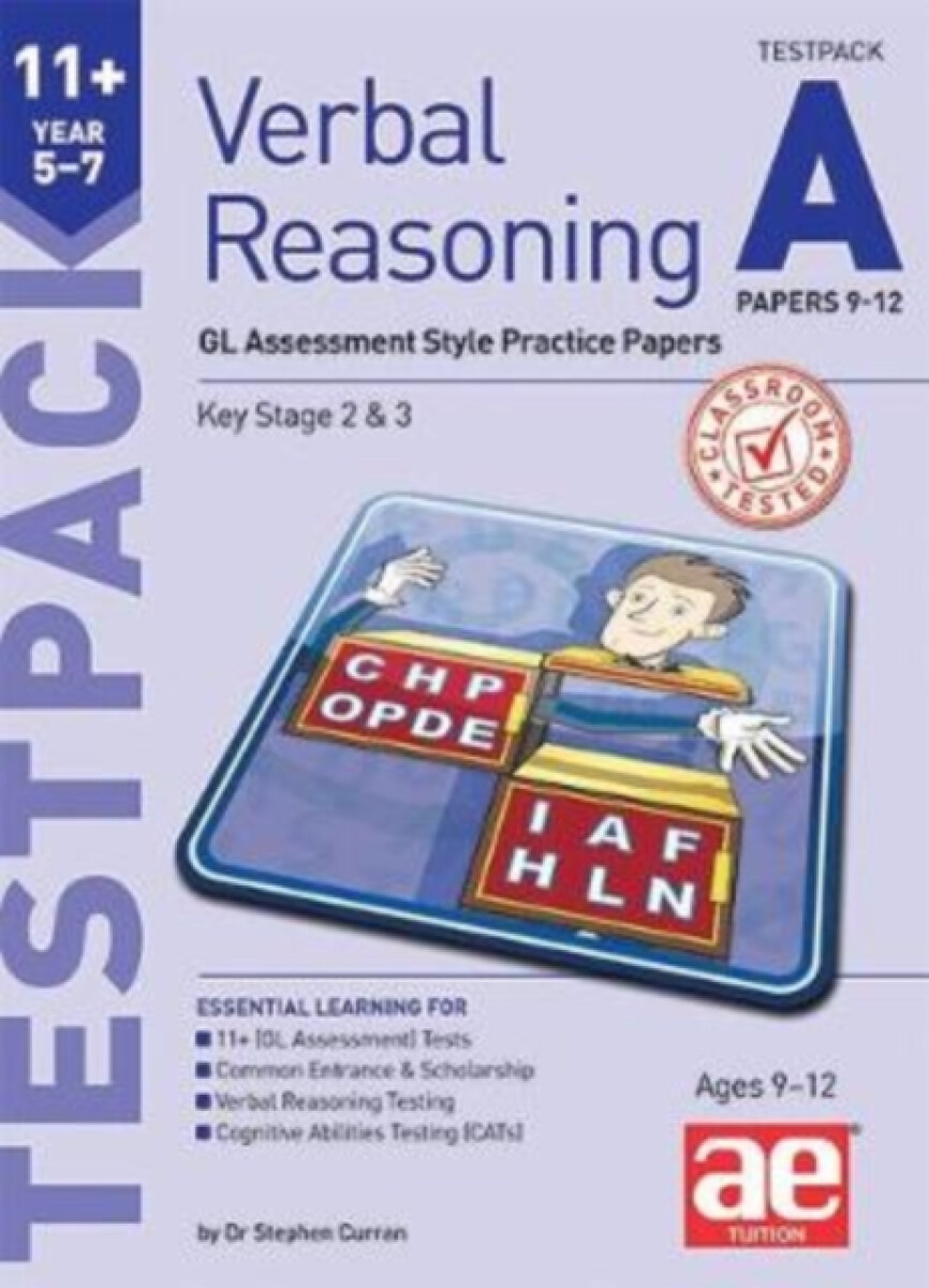 Kniha 11+ Verbal Reasoning Year 5-7 GL a Other Styles Testpack A Papers 9-12