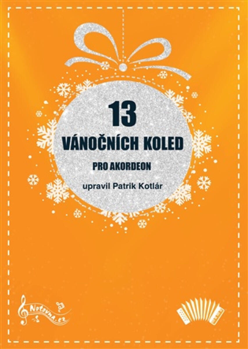 Kniha 13 vánočních koled pro akordeon