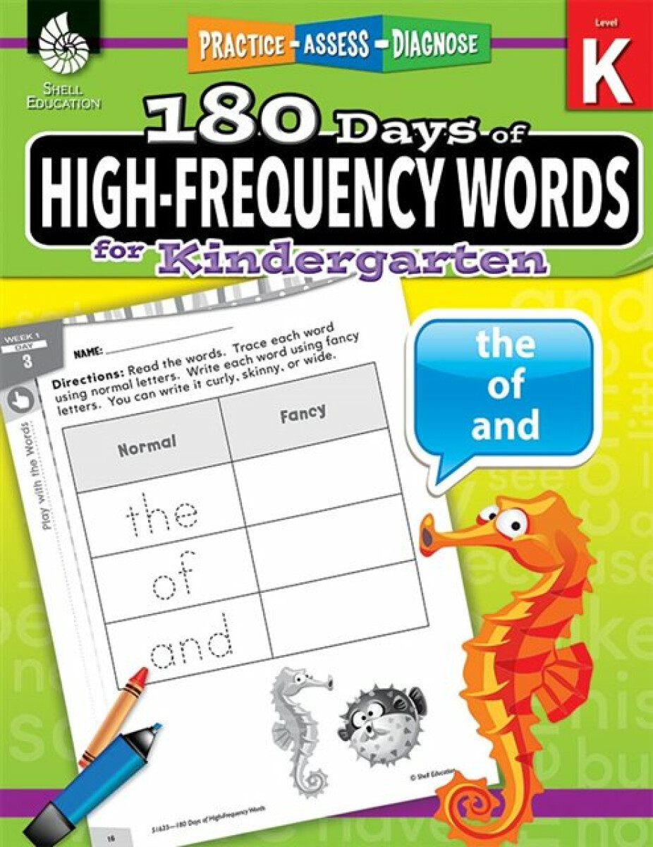 Kniha 180 Days of High-Frequency Words for Kindergarten