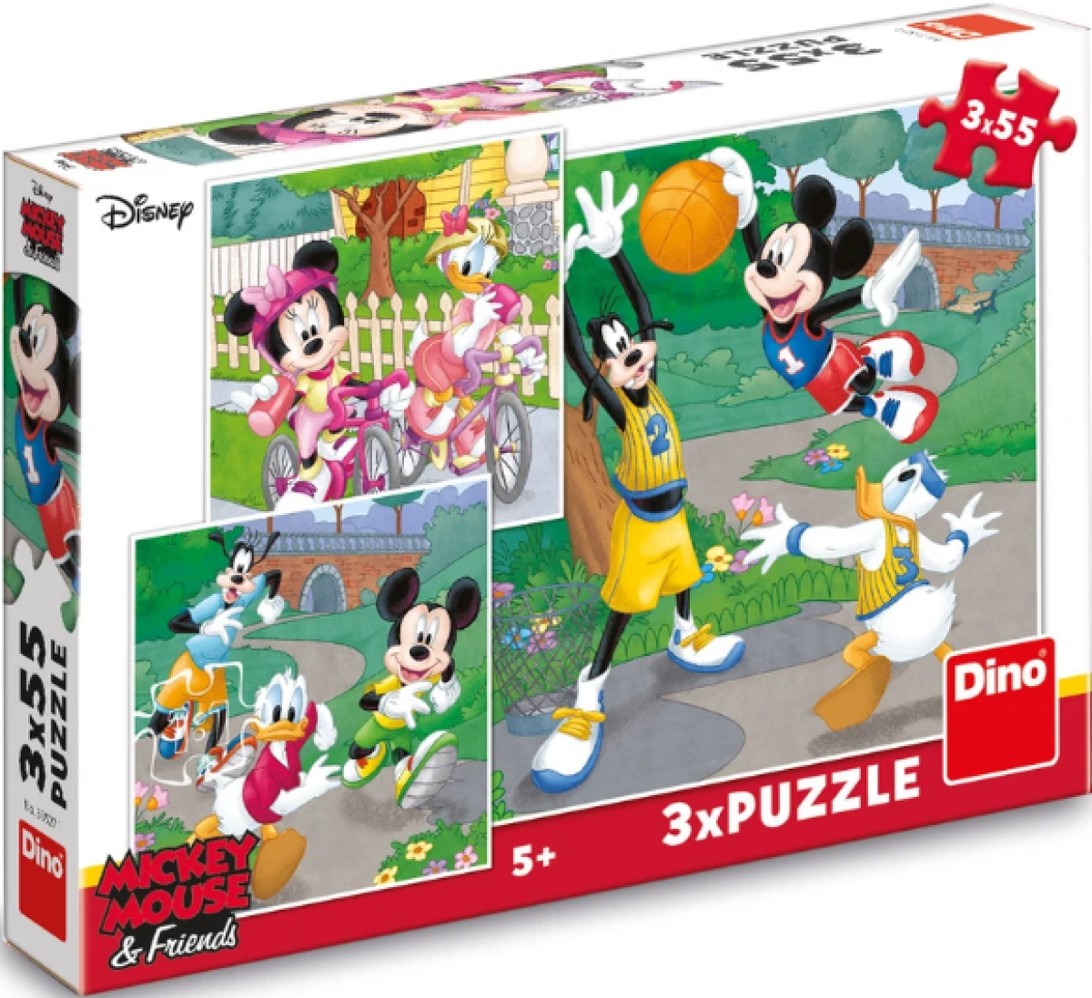 Puzzle Mickey a Minnie sportovci 3x55 dílků