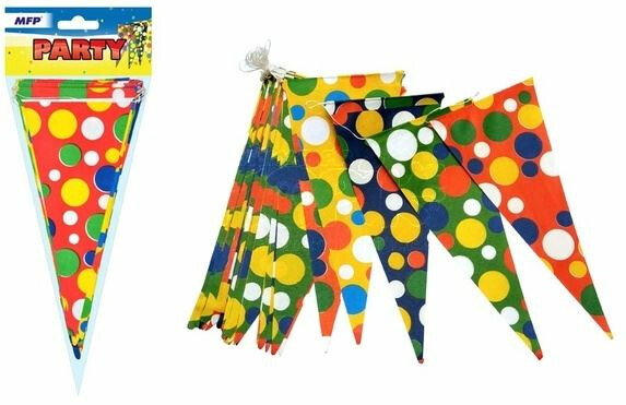 Girlanda papír G10 puntík 10m (26 x 12 cm)