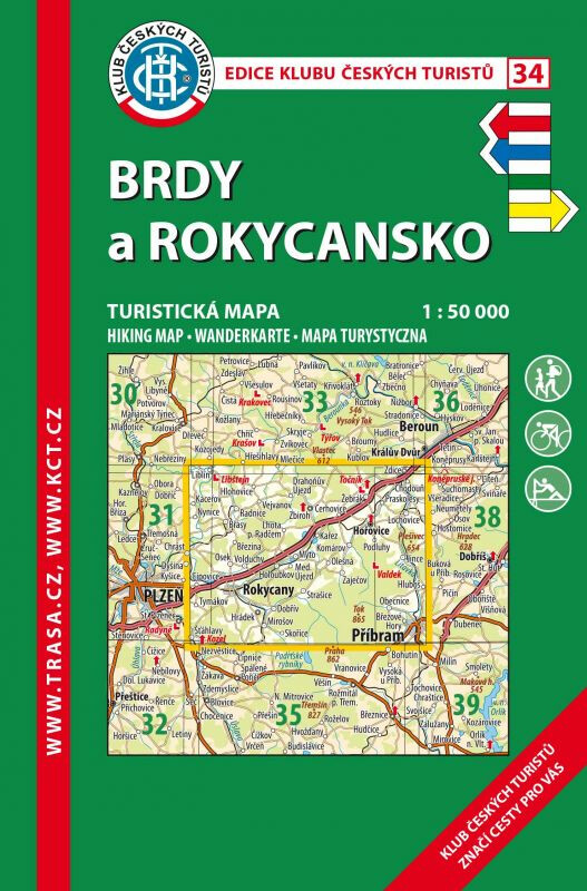 Brdy a Rokycansko /KČT 34 1:50T Turistická mapa