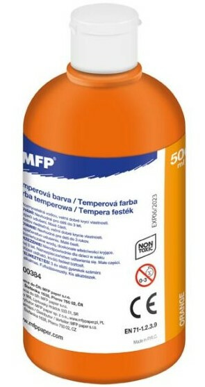 Temperové barvy 500ml oranžová