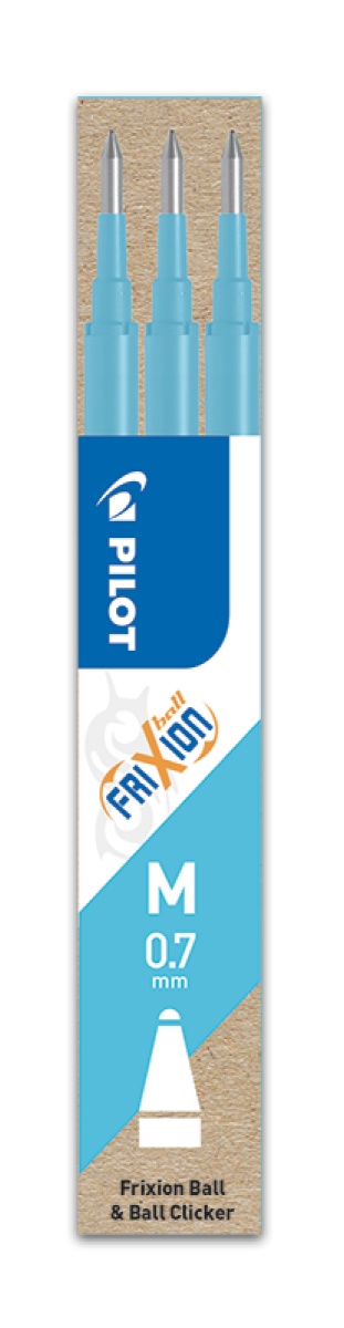 Náplň Pilot FriXion 0,7 světle modrá 3 ks