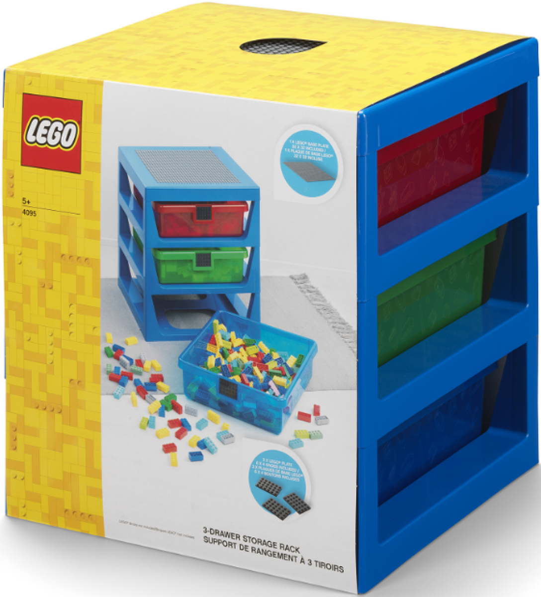 LEGO organizér se třemi zásuvkami - modrá