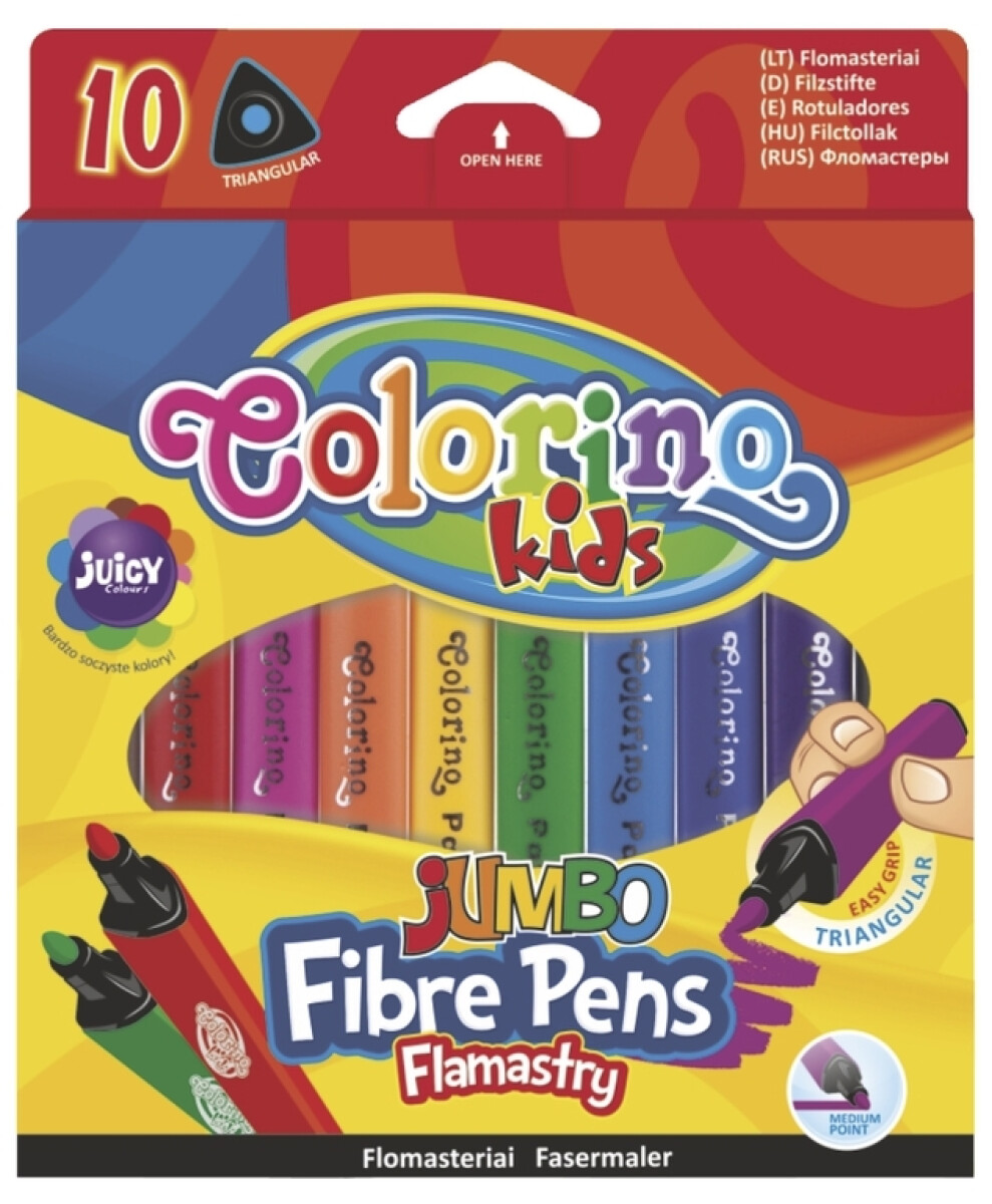 Fixy trojhranné JUMBO 10 barev