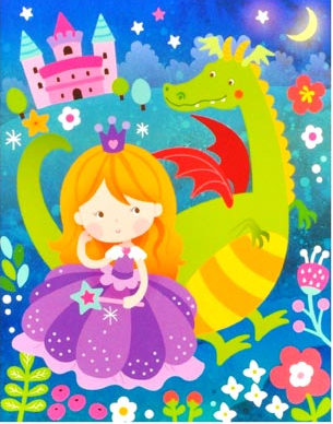 Vyškrabávací obrázky – Princezna 16,5 x 21 cm (2 ks)