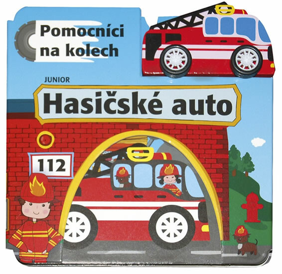 Kniha Hasičské auto - Pomocníci na kolech + dřevěné, ekologicky nezávadné autíčko