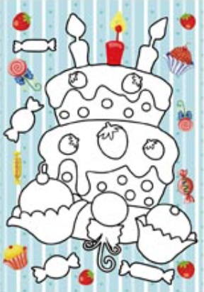 Malování vodou - kartonový list + štětec 150x210mm mix č.1 (obrázek 3)