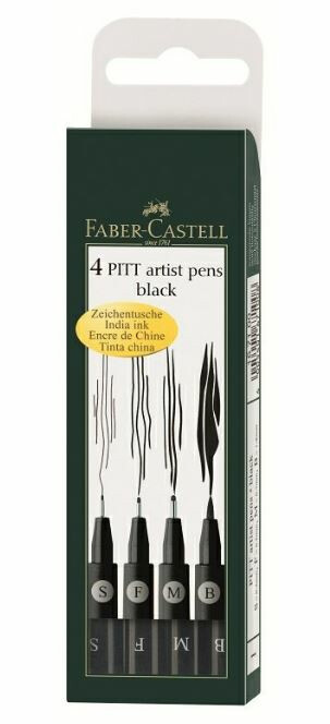 Sada popisovačů Faber-Castell 4ks – černé