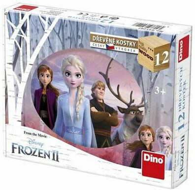 Dřevěné kostky Frozen II – 12 kostek