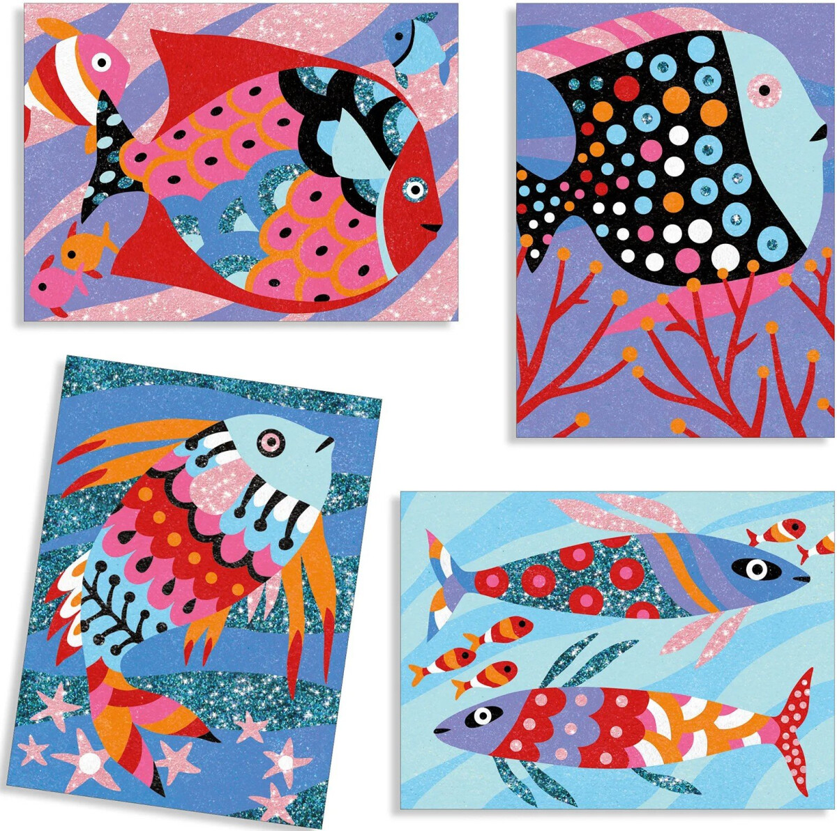 Pískování Duhové rybky