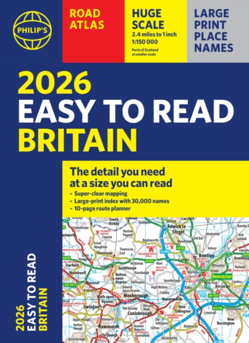 Kniha 2026 Philip's Easy to Read Road Atlas of Britain