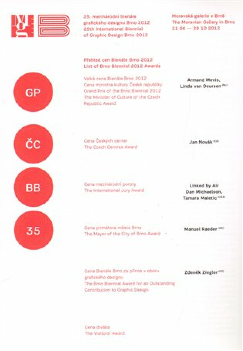 Kniha 25. mezinárodní bienále grafického designu Brno 2012