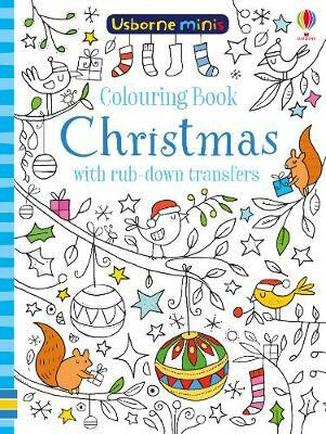 Kniha Colouring Book Christmas with rub-down transfers