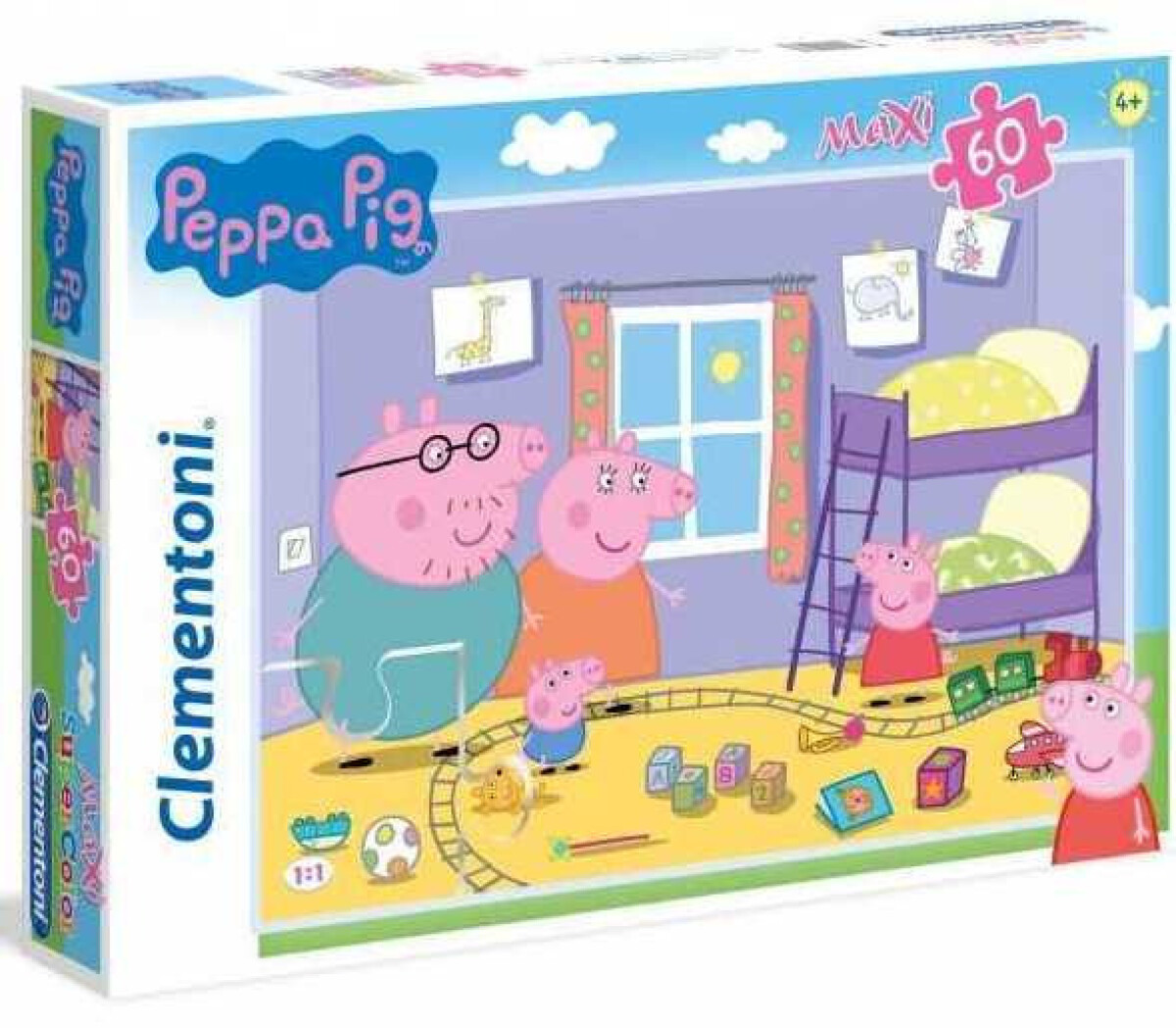 Clementoni Puzzle Maxi Prasátko Peppa / 60 dílků