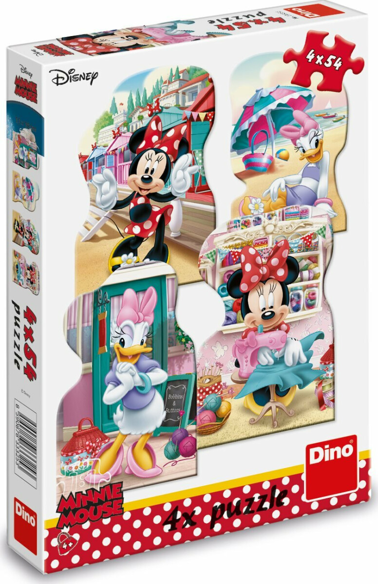Puzzle Minnie a Daisy v létě 4x54 dílků