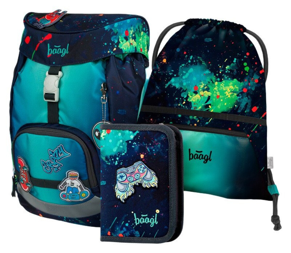 Kniha 3 SET AIRY Chill: batoh, penál, sáček