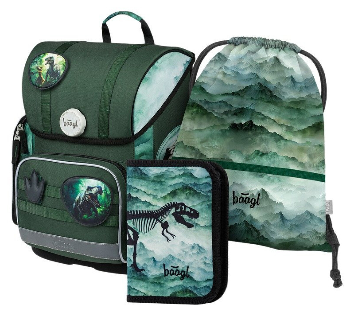 Kniha 3 SET Ergo Dino: aktovka, penál, sáček