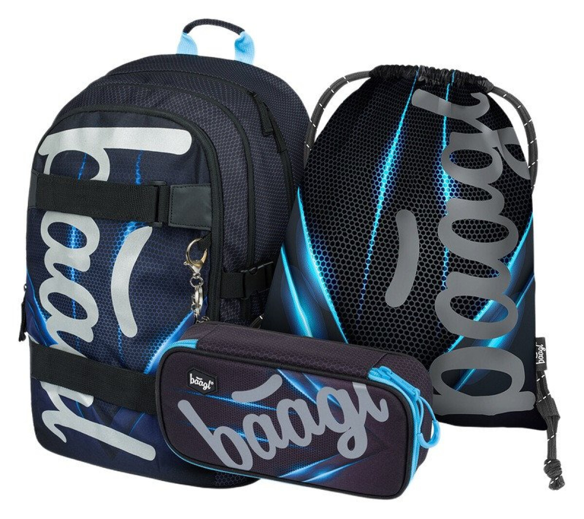 Kniha 3 SET Skate Bluelight: batoh, penál, sáček
