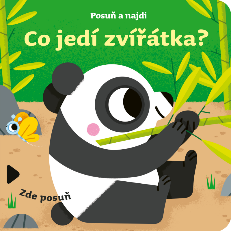 Kniha Posuň a najdi: Co jedí zvířátka?