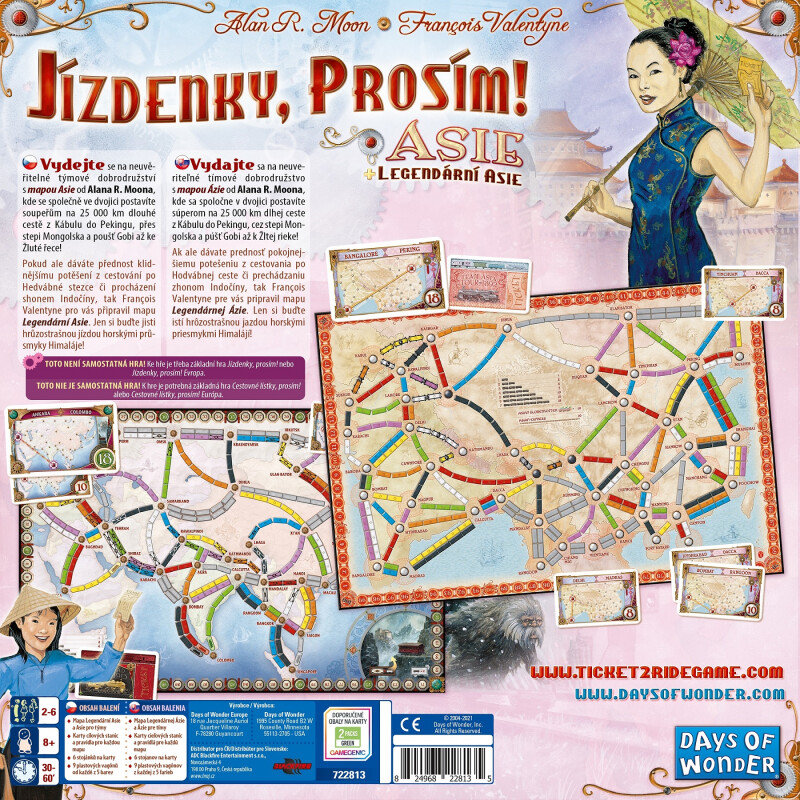 Jízdenky prosím! mapa ASIE - rozšíření (obrázek 6)