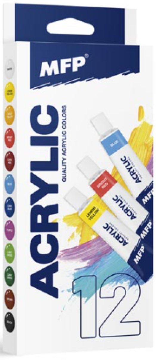 Akrylové barvy set základní 12 x 12ml