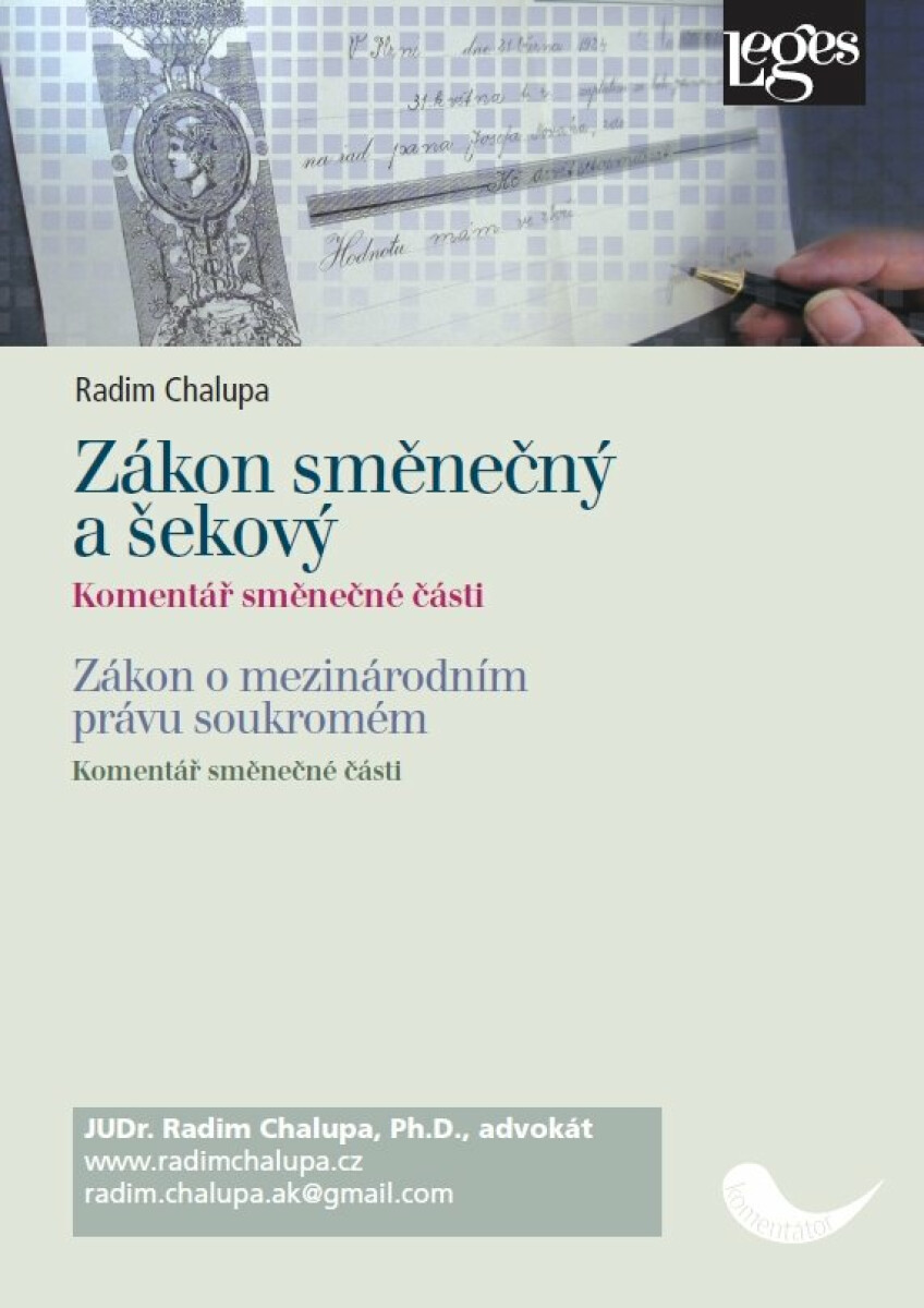 Kniha Zákon směnečný a šekový