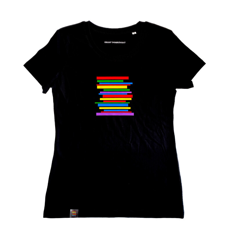 Triko KNIHY DOBROVSKÝ black DÁMSKÉ - XL (poškozená)
