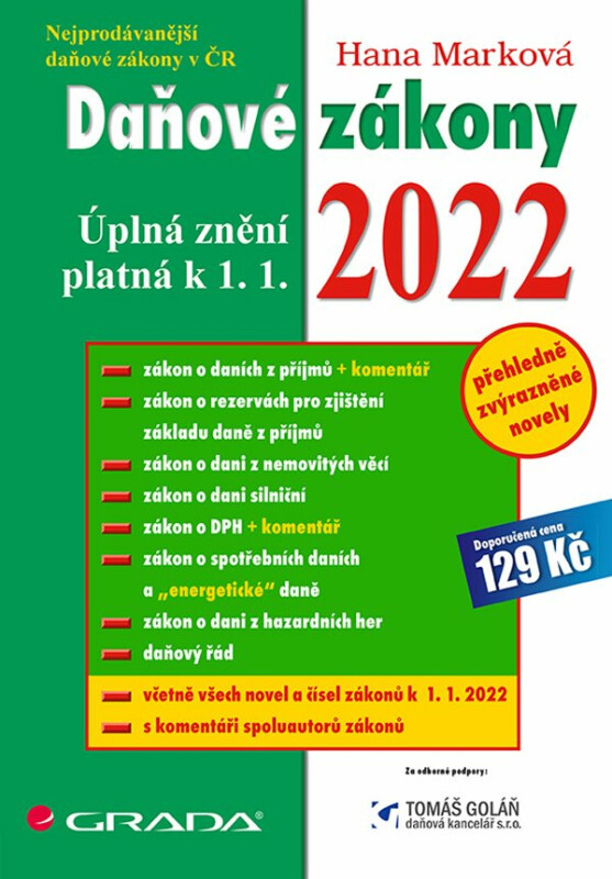 Kniha Daňové zákony 2022