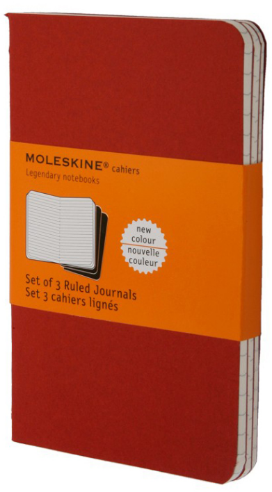 Sešity MOLESKINE 3 ks linkované červené S
