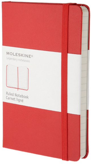 Zápisník MOLESKINE tvrdý linkovaný červený S