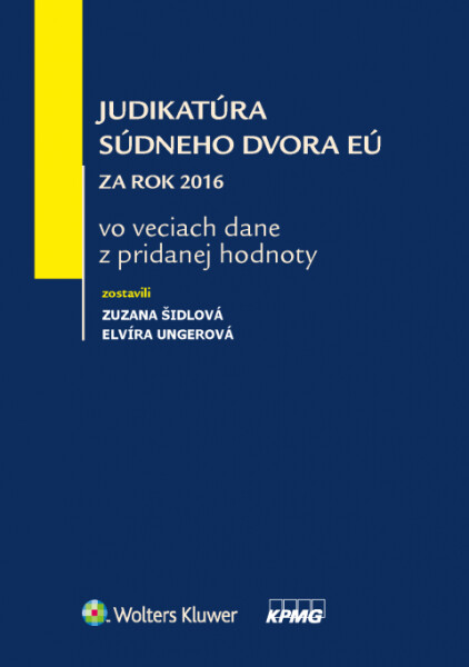 Kniha Judikatúra Súdneho dvora EÚ za rok 2016