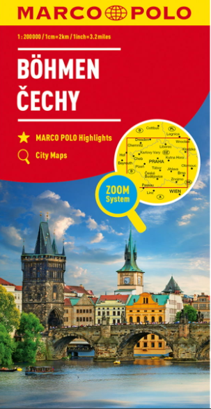 Levně Böhmen, Čechy 1:200 000 / regionální mapa (Zoom System)