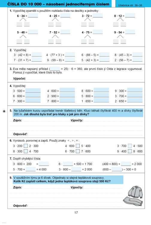 Matematika pro 4. r. ZŠ, pracovní sešit (1. díl) - Ladislava Eiblová (obrázek 5)