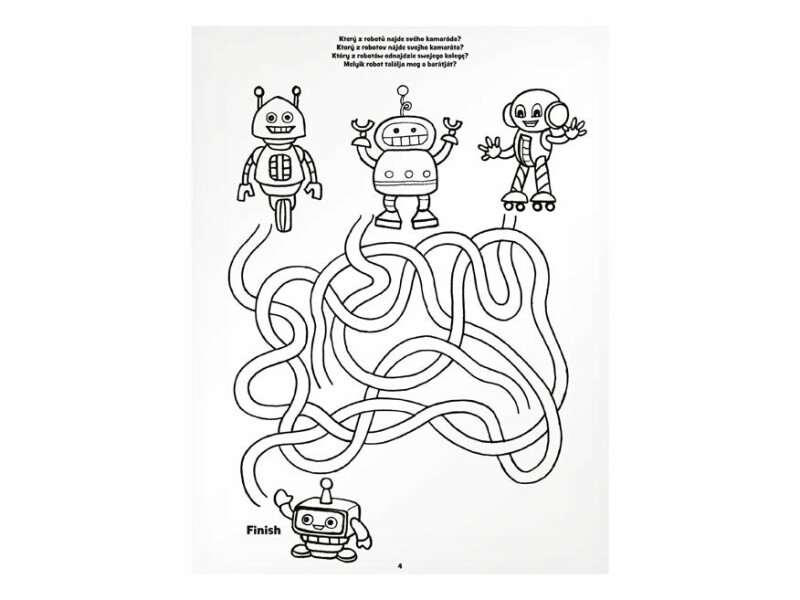 Omalovánky - Bludiště Roboti 210x276/32s (obrázek 4)