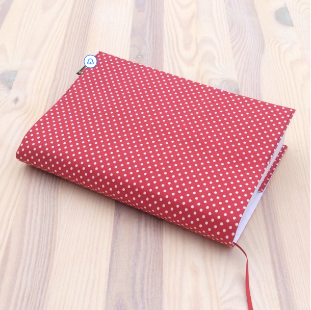 Obal na knihu - Puntíky na červené (L)