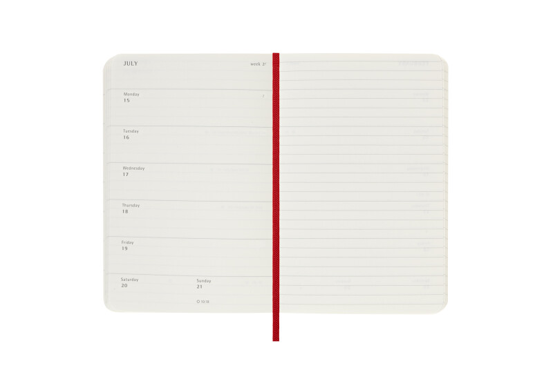 Moleskine Zápisník plánovací 18 měsíční 202324 měkký červený S Knihy Dobrovský