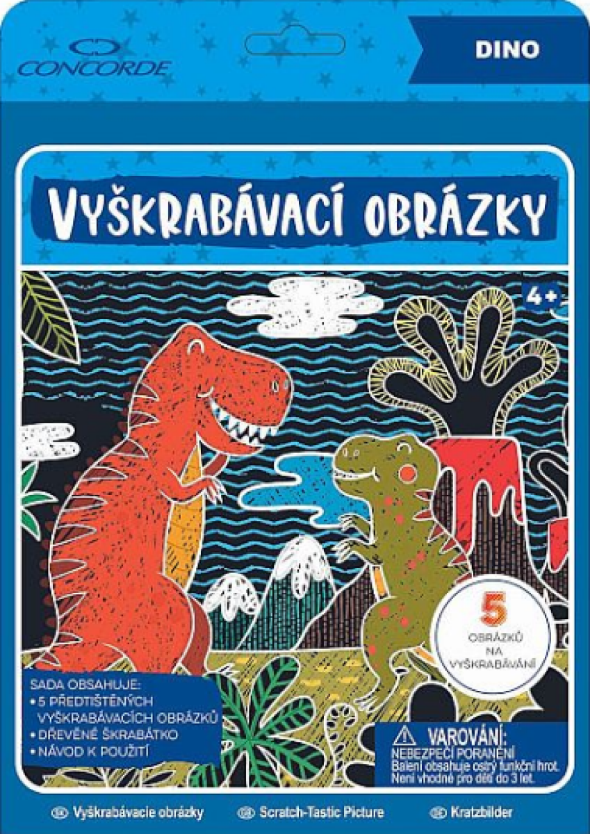 Concorde Vyškrabávací obrázky - Dino