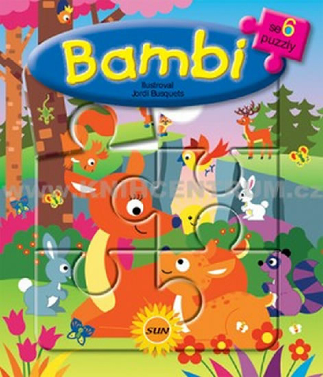 Kniha Bambi 6x puzzle (poškozená)