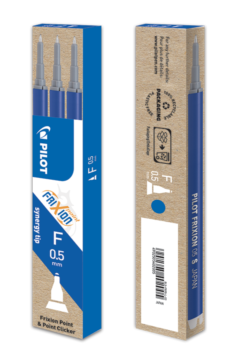 Náplň Pilot Frixion Point roller modrá 3 ks - Obrázek 3