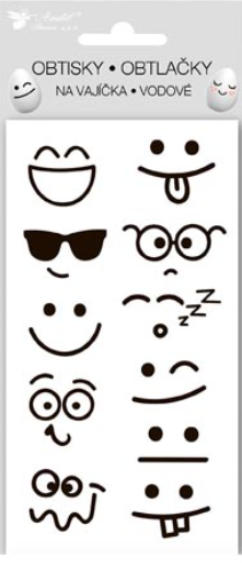Velikonoční obtisky na vajíčka 7902 vodové 19x9cm emoji (obrázek 4)