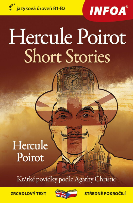 Hercule Poirot Short Stories / Hercule Poirot. zrcadlový text středně pokročilí, jazyková úroveň B1-B2