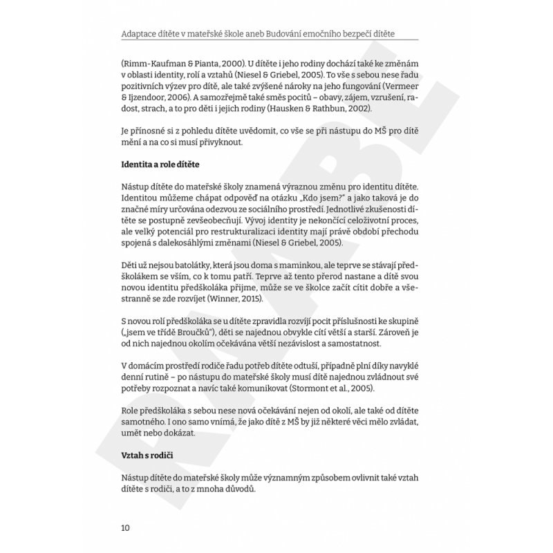 Adaptace dítěte v mateřské škole - Alena Pokorná, Hana Sokolová (obrázek 5)