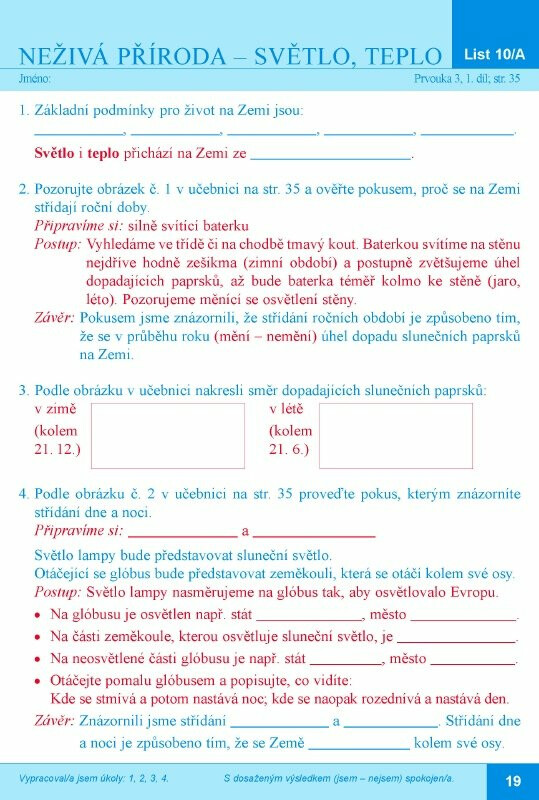 Pracovní listy k učebnici Prvouka 3, 1. díl - Hana Staudková, Lenka Bradáčová (obrázek 5)