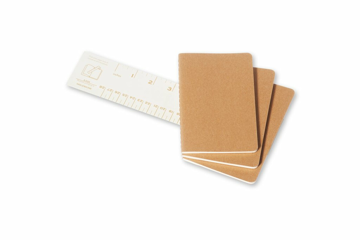 Sešity Moleskine Cahier, S, linkované, 3 ks - karton (obrázek 3)