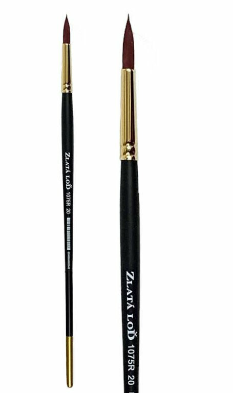 Kulatý štětec Zlatá loď 1075R – velikost 6 - Obrázek 2