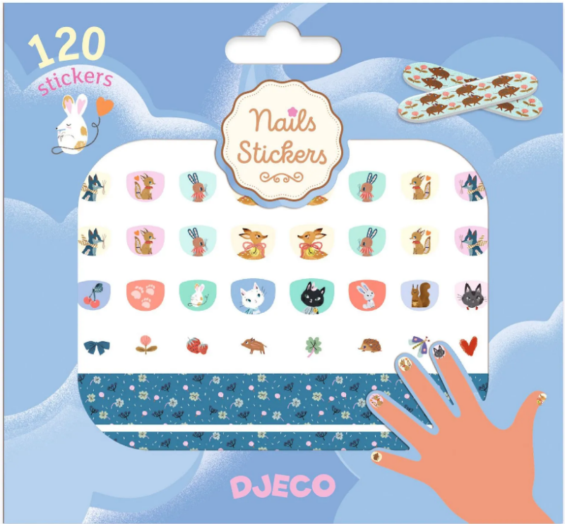 DJECO Samolepky na nehty - Zvířátka